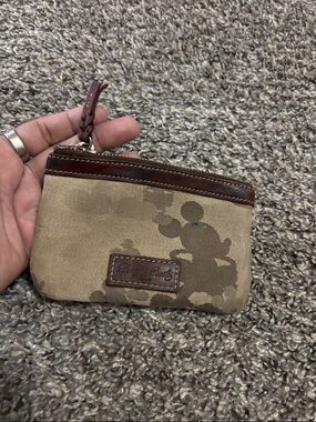 Disney Dooney & Bourke Mickey Mouse Print Wristlet USED but plenty of use left